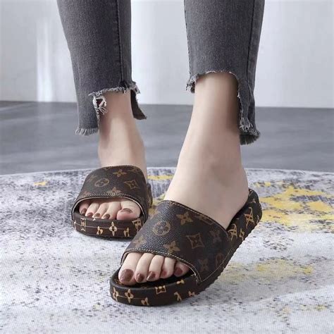 lv inspired slippers wholesale|branded slippers for ladies.